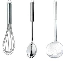 Lot de spatules et fouet inox - CRISTEL
