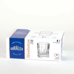 Lot de 6 verres transparent 22 cl - MANHATTAN - DURALEX