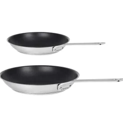 Lot 2 Poêles Inox Antiadhésive 1826 - CRISTEL