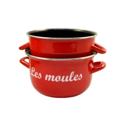 Marmite à moules Rouge "Les Moules" - BAUMALU