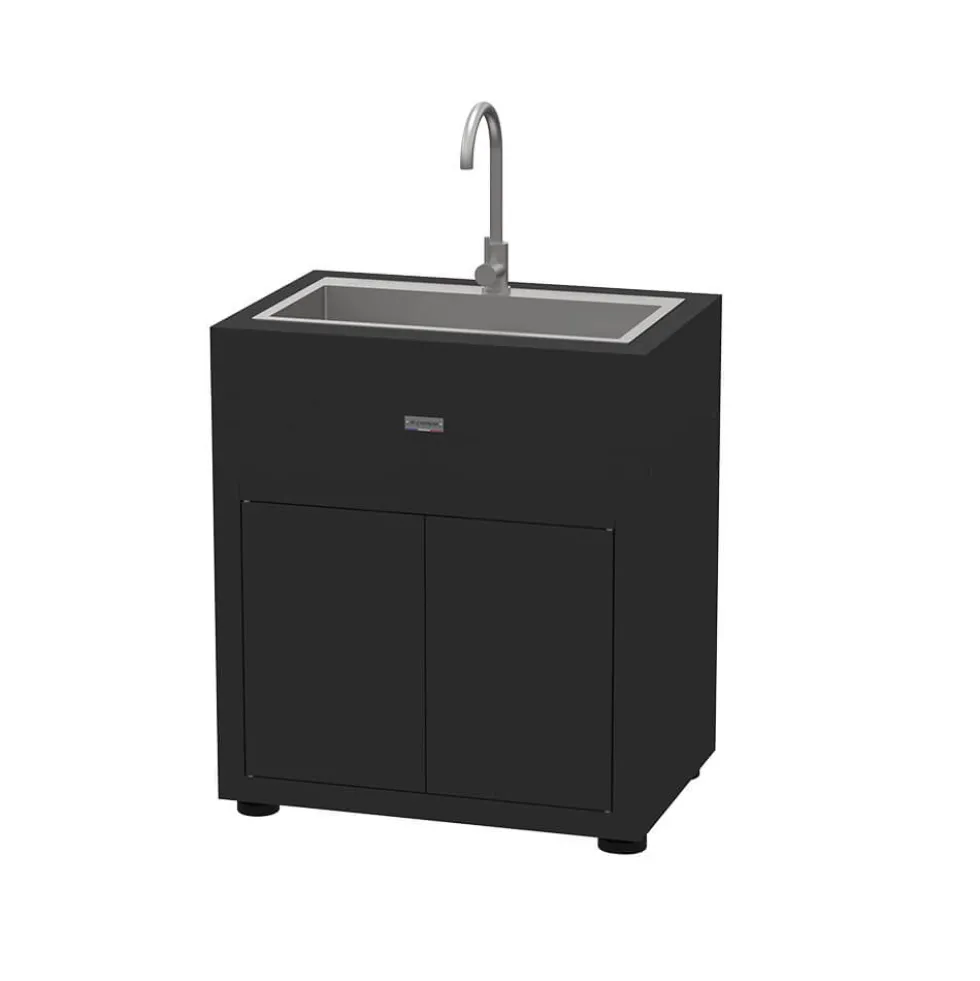 Meuble de cuisine extérieure Evier Noir - LE MARQUIER