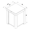 Meuble FELIX 60 cm Noir Inox - ENO