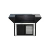 Meuble FELIX ILOT 120 cm Noir et inox Comptoir et frigo - ENO