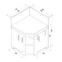 Module d’angle pour cuisine extérieure - ENO