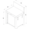 Module Plan de Travail 80 cm Gris Cargo - ENO