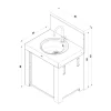 Module Évier 80 cm Noir Inox - ENO
