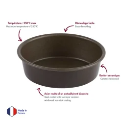 Moule à Manqué Rond uni antiadhérent - GOBEL