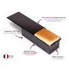 Moule à pain de mie avec couvercle 400 x 105 mm antiadhérent - GOBEL