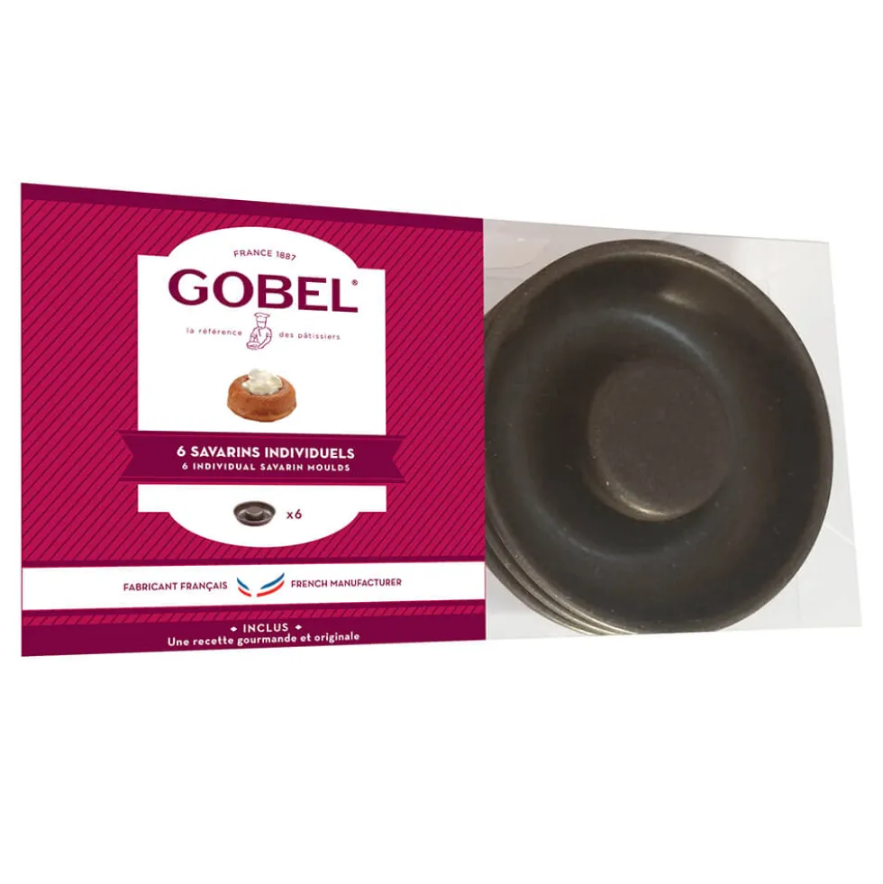 Moules à savarins individuels anti-adhérents - GOBEL