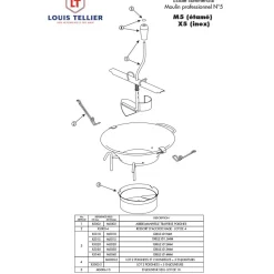 Moulin n°5 inox professionnel sans grille - Louis Tellier