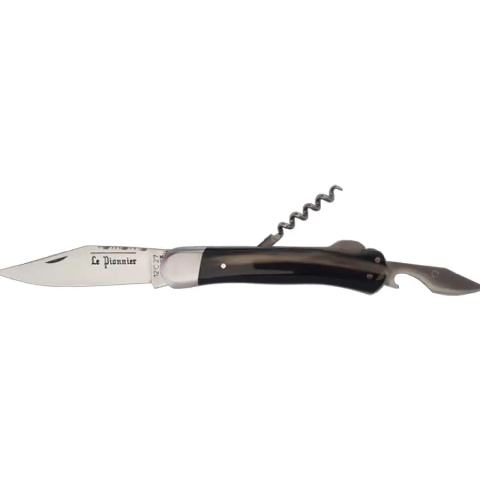 Outil multifonction pliable Le Pionnier Chasse Pointe de corne blonde 3 pièces - DOURIS CHASTEL