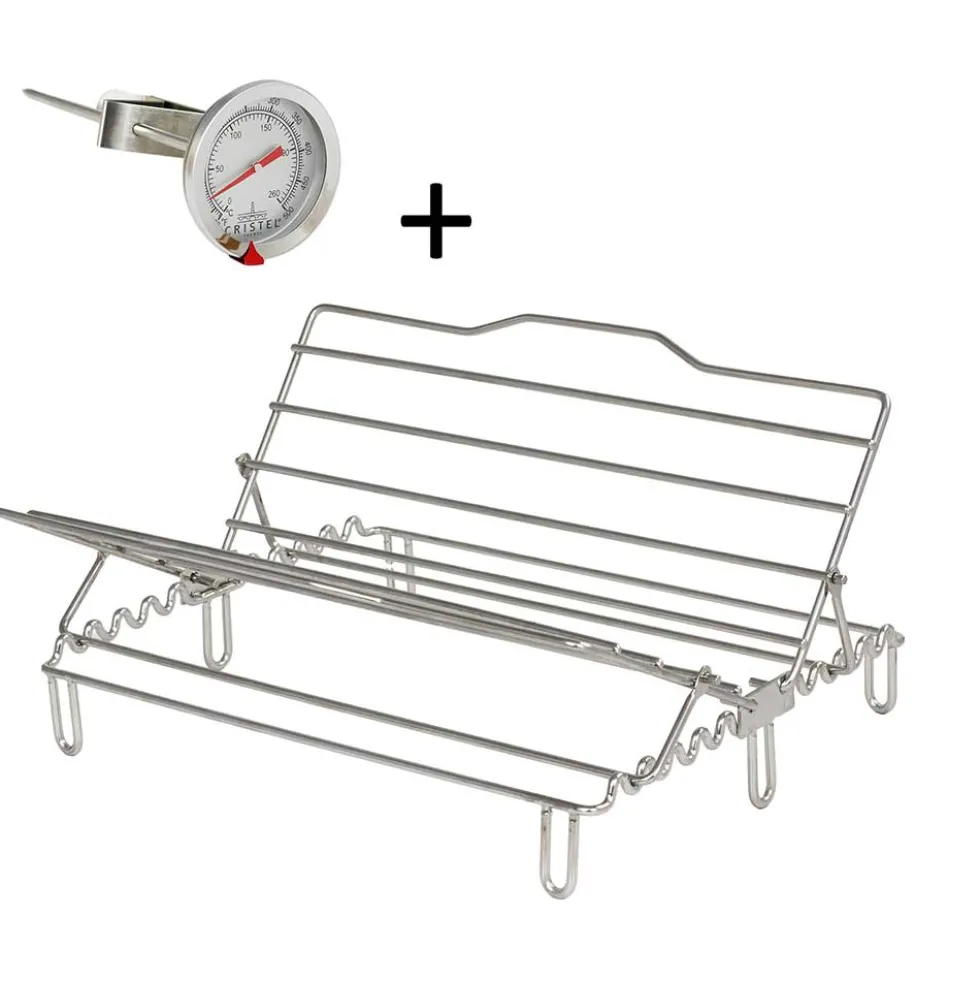 Pack grille berceau + thermomètre de cuisson - CRISTEL