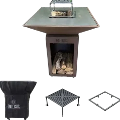 Pack Printemps Brasero Auvergnat Carré CORTEN - GRILL CHIC