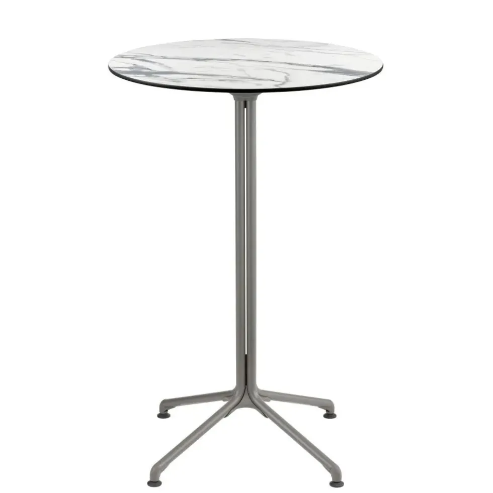 Pied de table central hauteur haute titane Horizon - LAFUMA