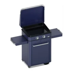 Plancha Gaz Enosign 65 sur Chariot Bleu Navy - ENO
