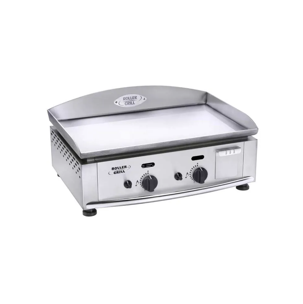 Plancha gaz 60 tout inox 2 brûleurs - ROLLER GRILL