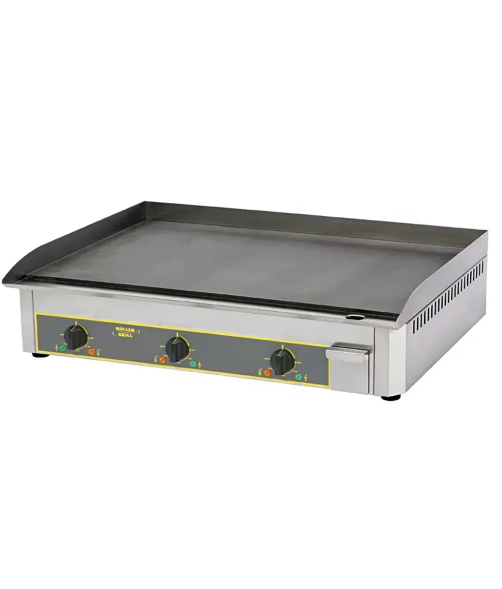 Plancha électrique inox avec plaque en acier – ROLLER GRILL