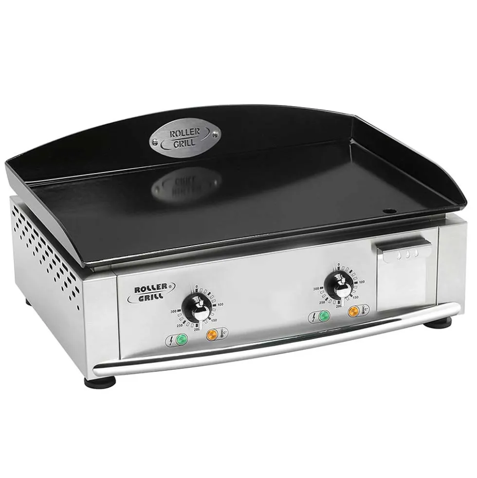 Plancha électrique inox 60 plaque acier émaillé - ROLLER GRILL