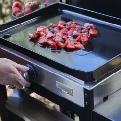 Plancha électrique Petite Française 150 Duo - Couvercle et chariot - LE MARQUIER