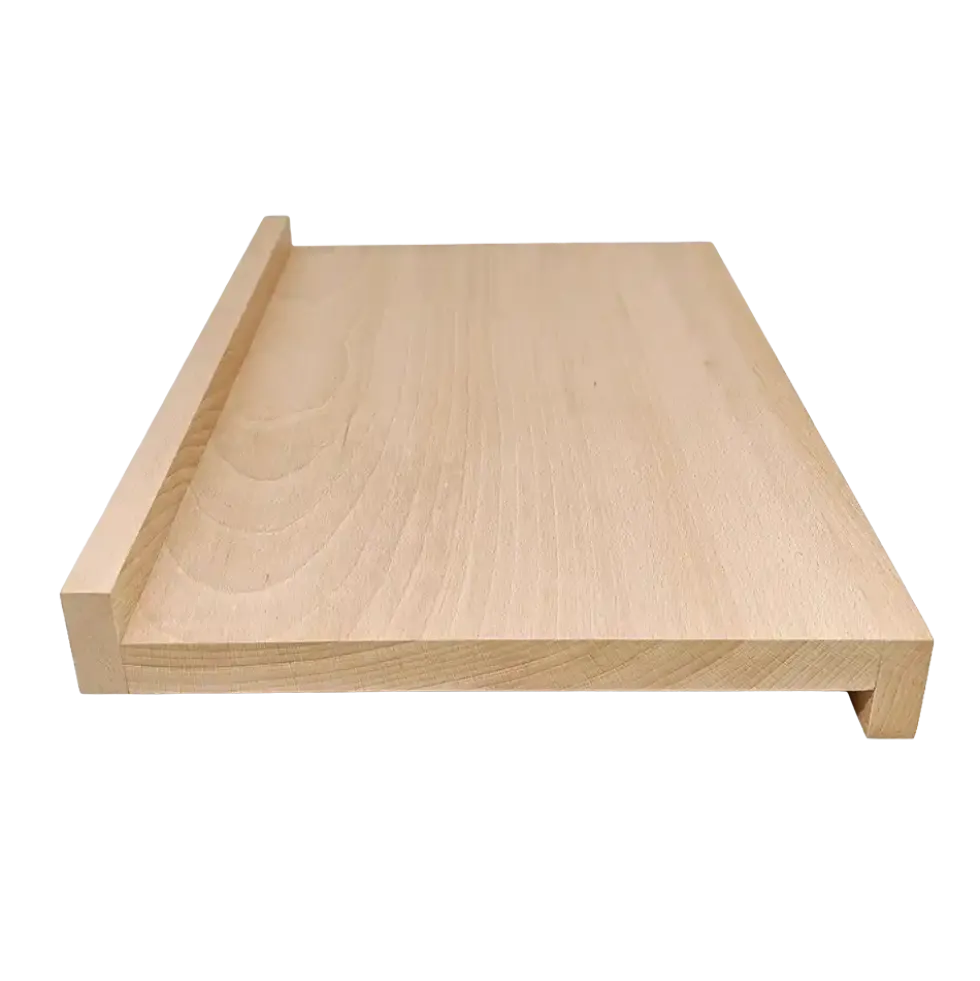 Planche à découper monobloc 2 rebords réversible en Hêtre - TOURNABOIS