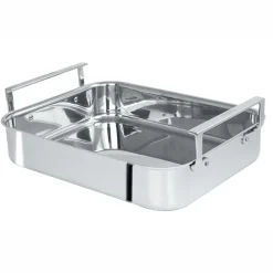 Plat rectangulaire four inox brillant 30 cm - CRISTEL