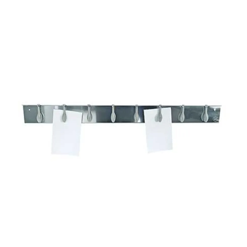 Porte-Fiches aimanté inox 8 Ressorts 62,5cm - Louis Tellier