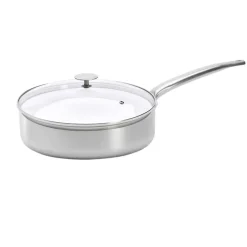 Sauteuse droite Alchimy Inox avec couvercle - de BUYER