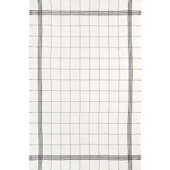 Torchon Bistrot en lin 51 x 80 cm Noir - Charvet Editions