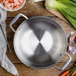 Wok Inox Castel'Pro anses fixes - CRISTEL